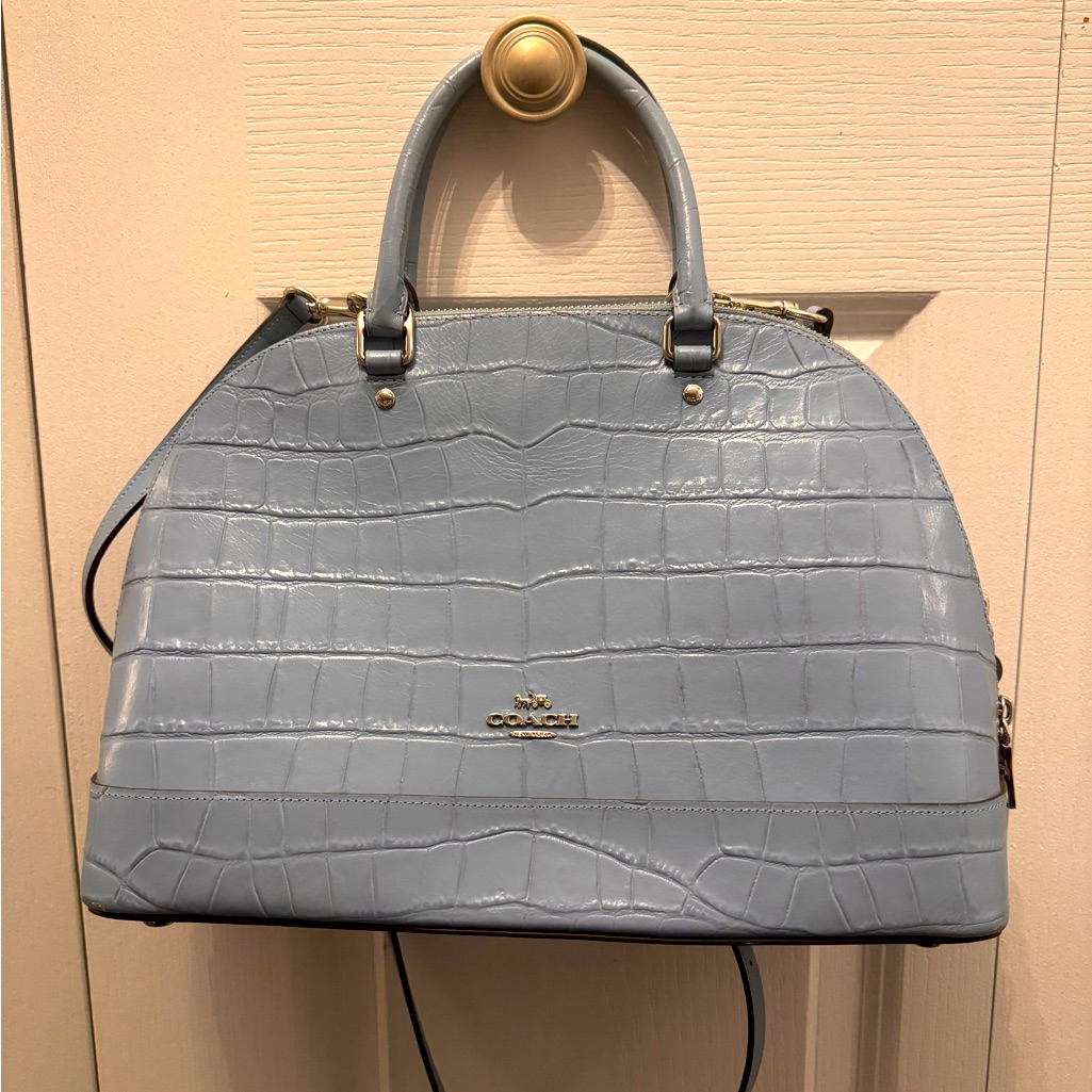 Coach Sierra Crocodile Embossed Satchel